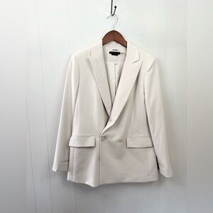 Alice + Olivia ivory white cream blazer jacket neutral size 4 relaxed oversized